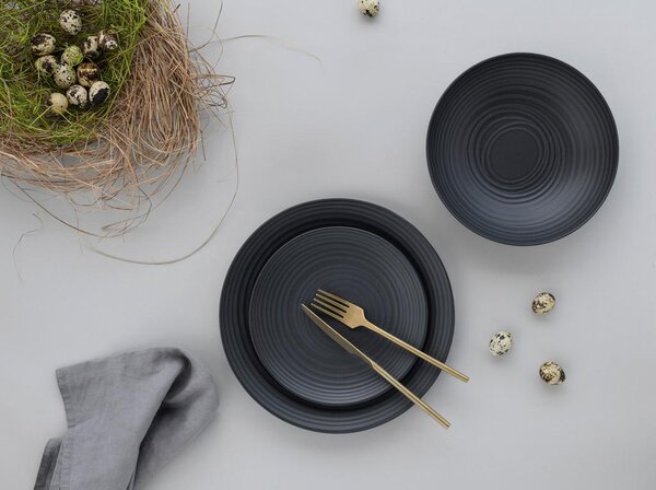 Creatable Jedilni Servis Lava Stone Black, 18-Delni