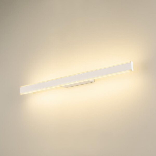 SLV LED stenska svetilka za kopalnico One Linear, 70 cm, bela, kovina, CCT, zatemnjen, Bela, Kopalnica, Aluminij, Sodobni