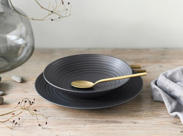 Creatable Jedilni Servis Lava Stone Black, 18-Delni