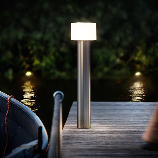 Philips LED-svetilka za podnožje Otis UE, nerjaveče jeklo, IP44, Kovinska, Nerjaveče jeklo, Sodobni