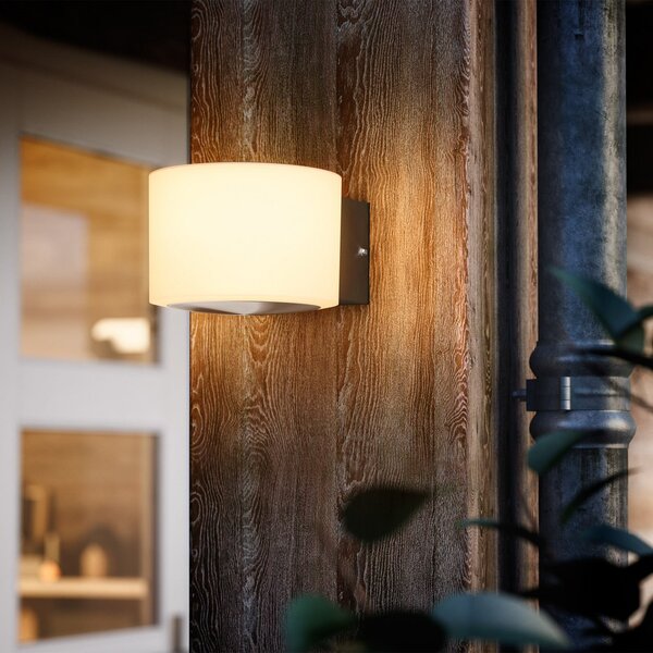 Philips LED stenska svetilka Otis UE, bela, jeklo, IP44, Bela, Nerjaveče jeklo, Sodobni
