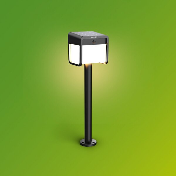 Philips LED-solarna svetilka Ezra UE, plastika, IP44, Črna, Plastika, Sodobni