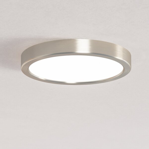 EGLO connect Smart LED-nadgradna svetilka Fueva 6-Z, siva, Ø 21 cm, zatemnjen, Siva, Dnevna soba / jedilnica, Plastika, Sodobni