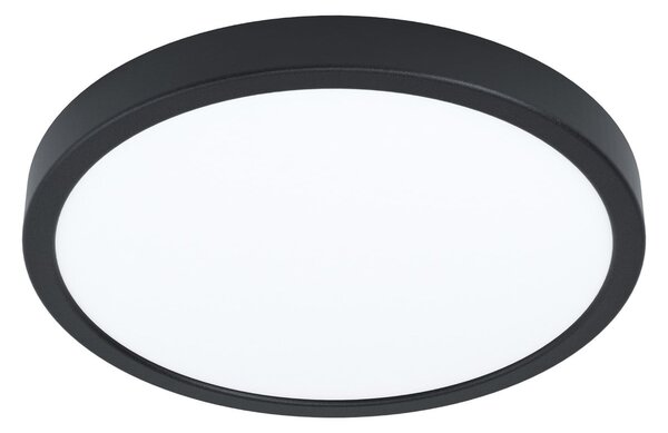 EGLO connect Smart LED-nadgradna svetilka Fueva 6-Z, črna, Ø27cm, zatemnjen, Črna, Dnevna soba / jedilnica, Plastika, Sodobni