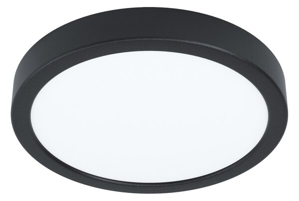 EGLO connect Smart LED-nadgradna svetilka Fueva 6-Z, črna, Ø21cm, zatemnjen, Črna, Dnevna soba / jedilnica, Plastika, Sodobni