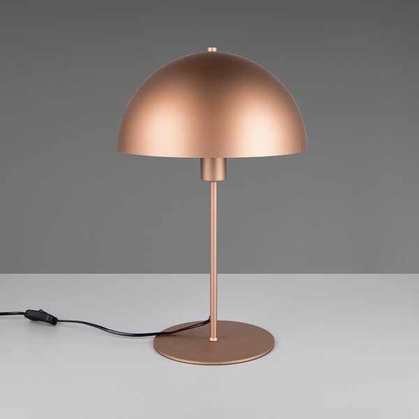 Trio Lighting Namizna svetilka Nola, kava, višina 45 cm, kovina, Rjava / rjasta, Dnevna soba / jedilnica, Kovina, Skandinavski