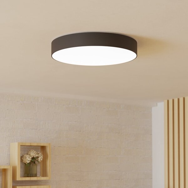 EGLO connect pametna LED stropna svetilka Gallizzi-Z, črna, Ø 49 cm, zatemnjen, Črna, Dnevna soba / jedilnica, Plastika, Sodobni