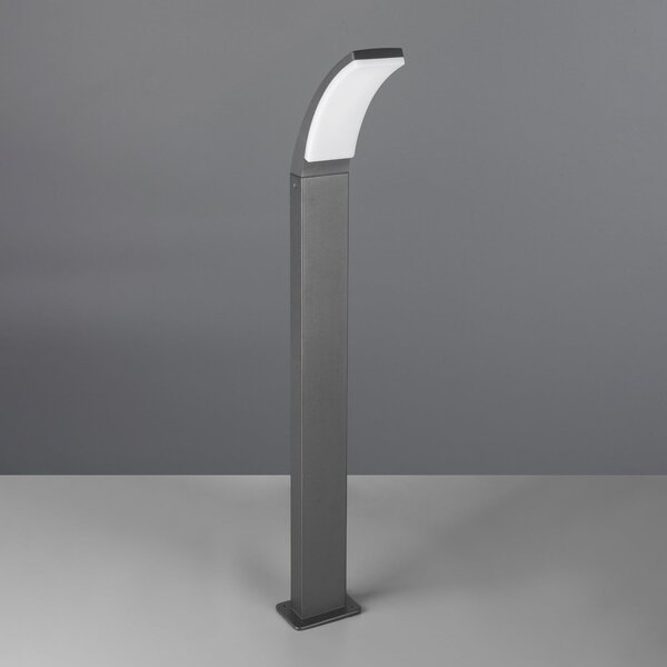 Reality Leuchten LED-svetilka za pot Beja, antracit, aluminij, višina 100 cm, Črna, Aluminij, Sodobni