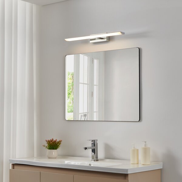EGLO connect pametna LED-ogledalo Tabiano-Z, 60,5 cm, krom, zatemnjen, Siva, Kopalnica, Kovina, Sodobni