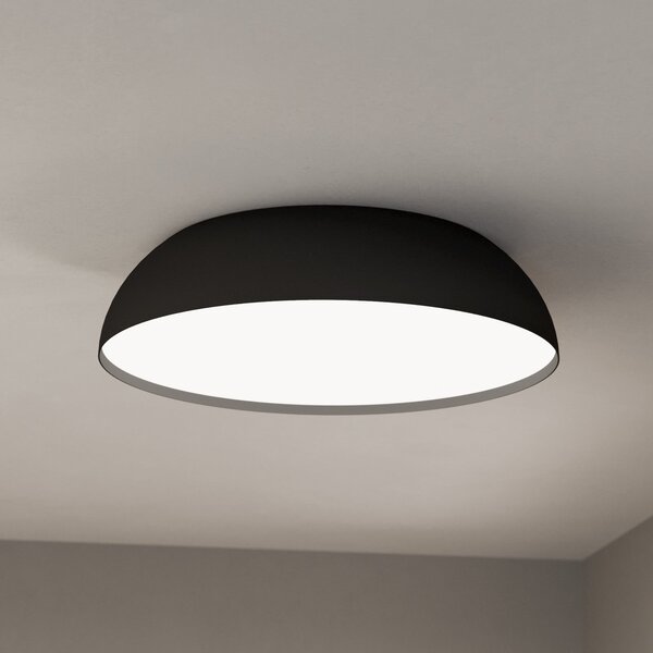EGLO connect pametna LED stropna svetilka Tollos-Z, Ø 55 cm, zatemnjen, Črna, Dnevna soba / jedilnica, Aluminij, Sodobni