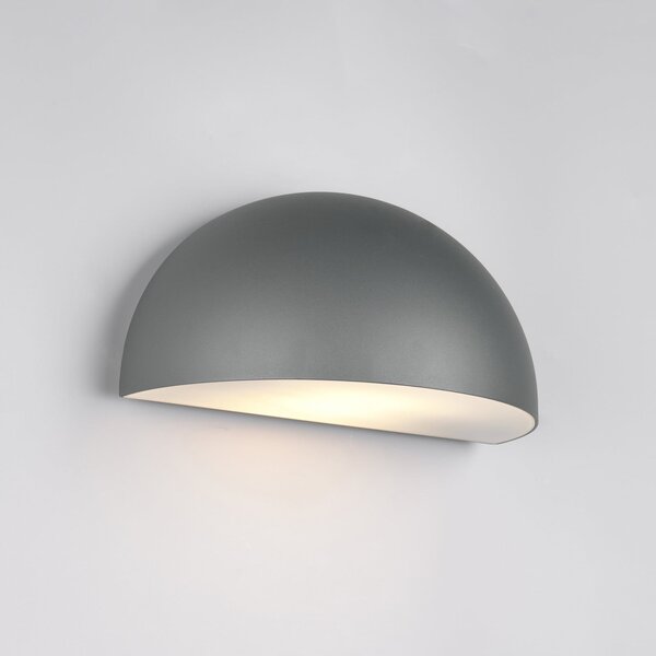 Trio Lighting Zunanja stenska svetilka Maas, antracit, litega aluminija, E27, zatemnjen, Siva, Aluminij, Skandinavski