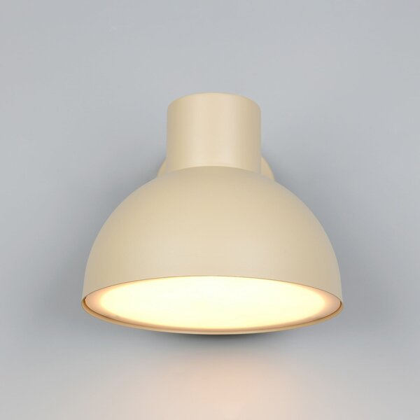 Trio Lighting Zunanja stenska svetilka Elbe, pesek-bež, litega aluminija, E27, zatemnjen, Bež, Aluminij, Skandinavski