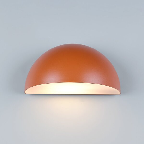 Trio Lighting Zunanja stenska svetilka Maas, apricot, litega aluminija, E27, zatemnjen, Oranžna, Aluminij, Skandinavski