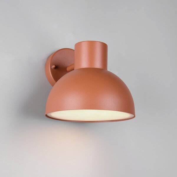 Trio Lighting Zunanja stenska svetilka Elbe, apricot, litega aluminija, E27, zatemnjen, Oranžna, Aluminij, Skandinavski