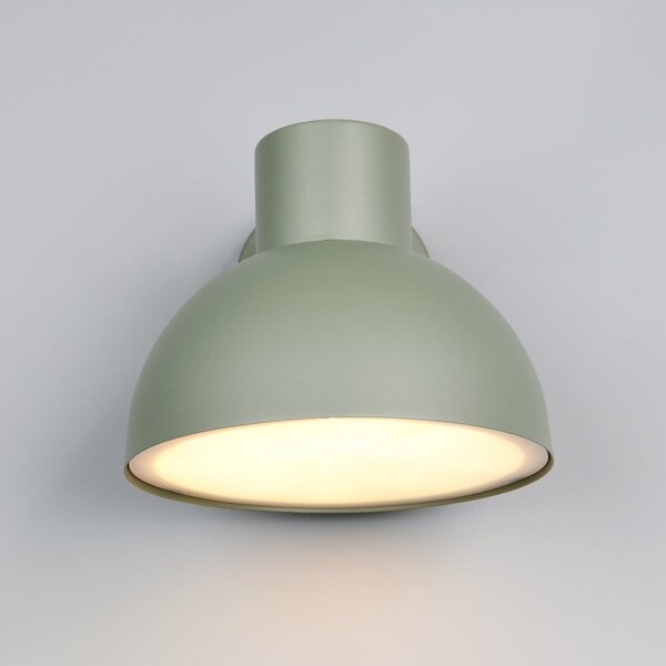 Trio Lighting Zunanja stenska svetilka Elbe, zelena, litega aluminija, E27, zatemnjen, Zelena, Aluminij, Skandinavski