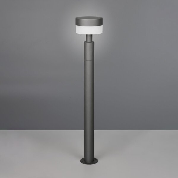 Trio Lighting LED-svetilka za pot Mackenzie, višina 95 cm, antracit, litega aluminija, Siva, Aluminij, Sodobni