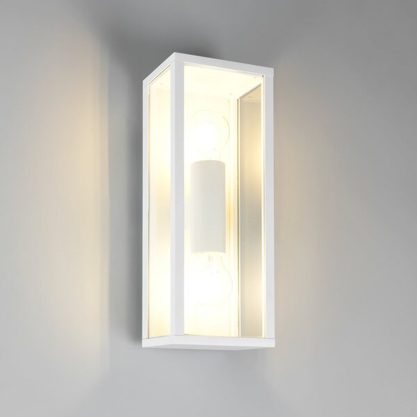 Trio Lighting Zunanja stenska svetilka Garonne, bela mat, litega aluminija, E27, Bela, Aluminij, Sodobni