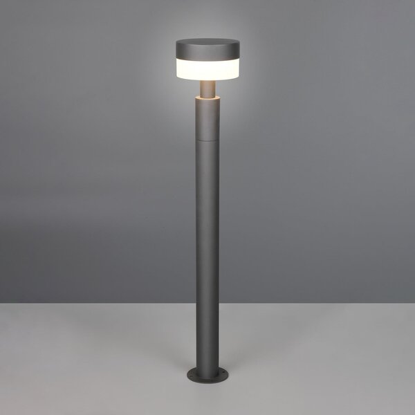 Trio Lighting LED-svetilka za pot Mackenzie, višina 95 cm, antracit, litega aluminija, Siva, Aluminij, Sodobni