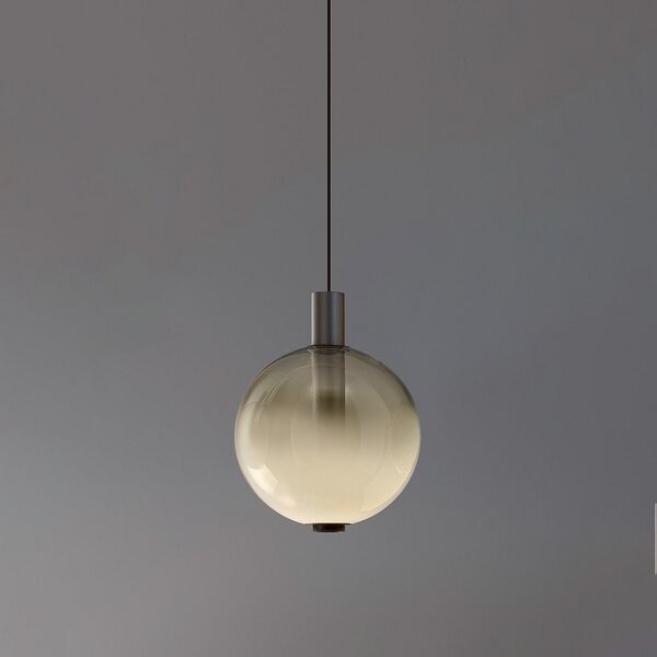 OLEV LED obesna svetilka BEAM STICK NUANCE, siva, Ø 20 cm, 927, zatemnjen, Siva, Dnevna soba / jedilnica, Steklo, Dizajn