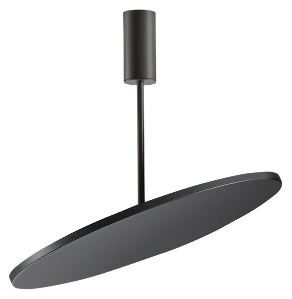OLEV LED stropna svetilka FLUENTIS črna Ø 54 cm kovina 2.700 K, Črna, Dnevna soba / jedilnica, Aluminij, Dizajn