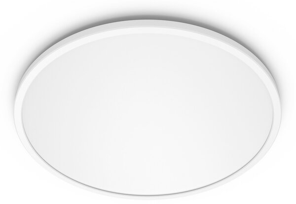 Philips LED SuperSlim, komplet 2 kosov, bela IP44 Ø 25 cm 2700 K, zatemnjen, Bela, Študija / pisarna, Plastika, Sodobni