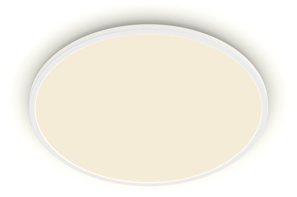 Philips LED stropna svetilka SuperSlim, komplet 2 kosov, IP44, Ø 25 cm, 4000 K, zatemnjen, Bela, Študija / pisarna, Plastika, Sodobni