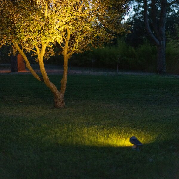 Les Jardins LED-solarni žaromet OJE, siv, zatemnilni senzor dnevne svetlobe Timer, zatemnjen, Siva, Plastika, Sodobni, Solarne luči