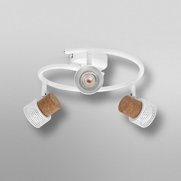 OSRAM stropni reflektor CORK SPIRAL bel 3-Spot GU10LED 927 dim, zatemnjen, Bela, Dnevna soba / jedilnica, Kovina