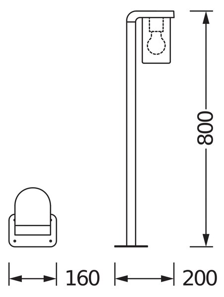 OSRAM ulična svetilka ENDURA CLASSIC CASCADE 80 cm temno siva/prozorna, zatemnjen, Siva, Aluminij, Sodobni