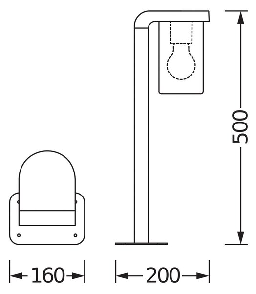 OSRAM ulična svetilka ENDURA CLASSIC CASCADE 50 cm temno siva/prozorna, zatemnjen, Siva, Aluminij, Sodobni