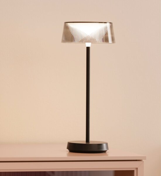 FH Lighting Schöner Wohnen LED namizna svetilka Torre, IP44, dimmer, zatemnjen, Črna, Dnevna soba / jedilnica, Kovina, Sodobni