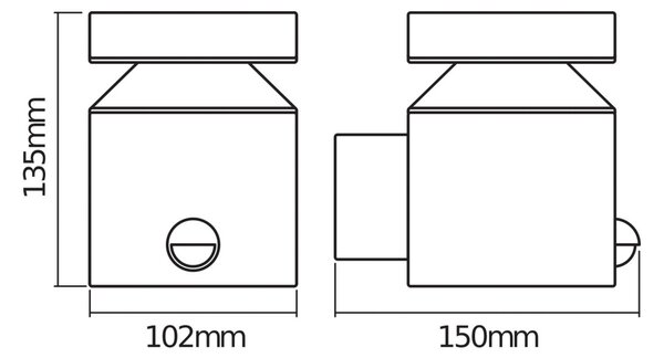 OSRAM LED senzorna zunanja stenska svetilka ENDURA STYLE CYLINDER, jeklo, Kovinska, Nerjaveče jeklo, Sodobni