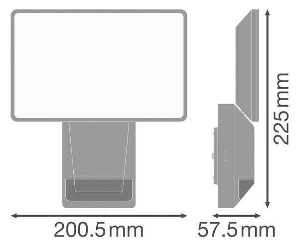 OSRAM LED senzorni zunanji reflektor ENDURA PRO FLOOD, bel, 27 W, Bela, Plastika