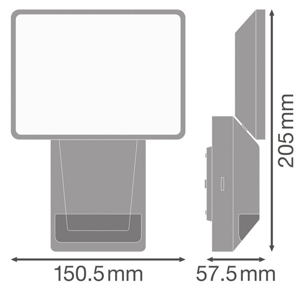 OSRAM LED senzorni zunanji reflektor ENDURA PRO FLOOD, bel, 15 W, Bela, Plastika