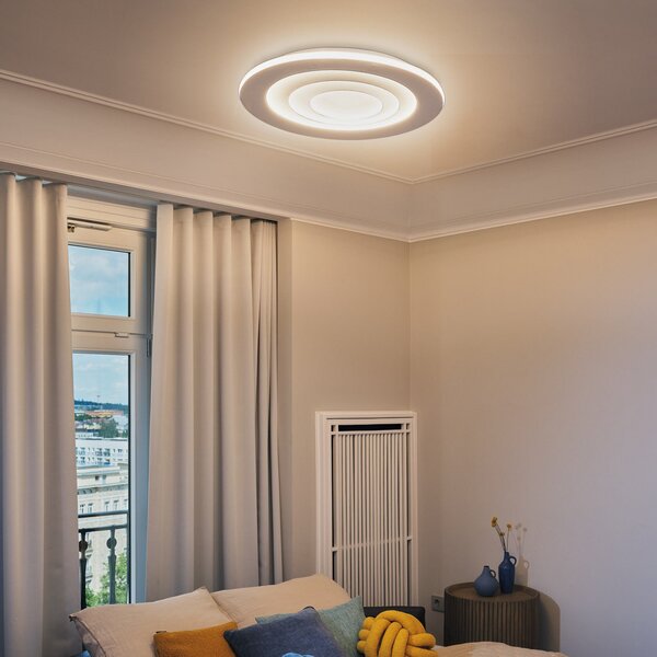 OSRAM LED stropna svetilka ORBIS SPIRAL ROUND, Ø 69 cm, bela 63 W, Bela, Dnevna soba / jedilnica, Kovina, Sodobni