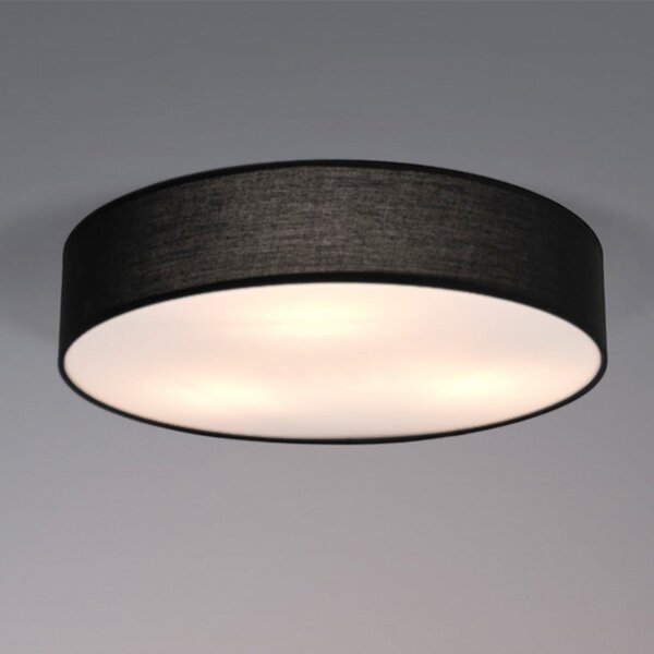 OSRAM stropna svetilka ORBIS PARIS, črna, Ø 40 cm tekstil E27, zatemnjen, Črna, Dnevna soba / jedilnica, Tkanine / tekstil, Sodobni