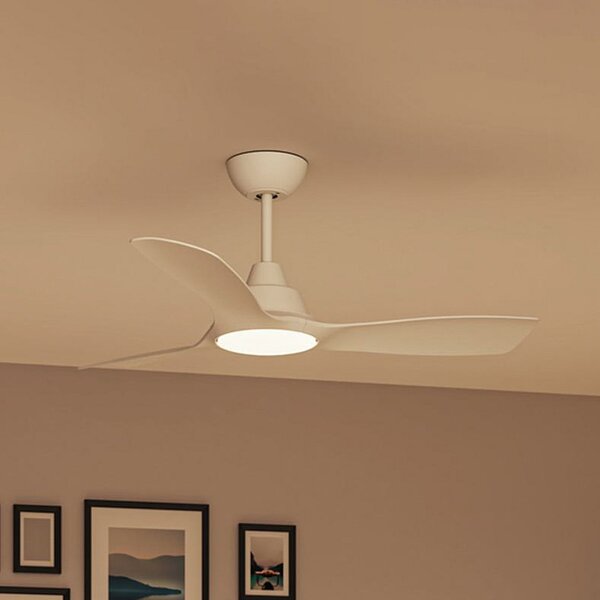 Philips LED stropni ventilator Fixed, premer 132 cm, bel, CCT, DC, zatemnjen, Bela, Dnevna soba / jedilnica, Plastika, Sodobni
