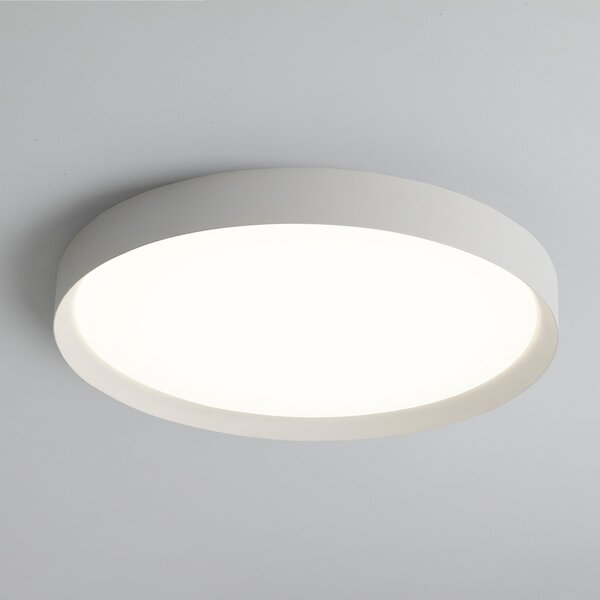 ACB ILUMINACIÓN LED stropna svetilka Minsk, bela, Ø 60 cm, Casambi, 42 W, CCT, zatemnjen, Bela, Dnevna soba / jedilnica, Kovina, Sodobni