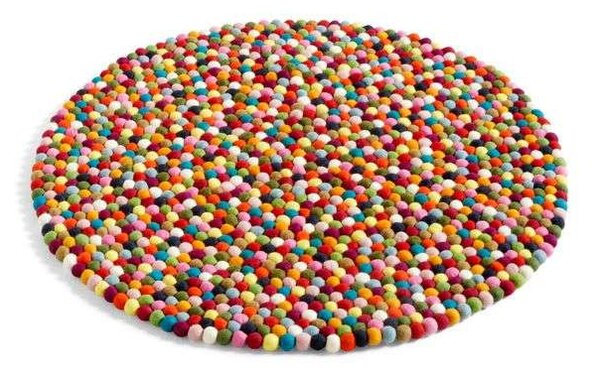 HAYHAY - Pinocchio Rug Ø90 Multi Colour HAY