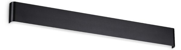 IDEAL LUX LED-stenna svetilka Delta, črna, širina 83 cm, 3.000 K, Črna, Dnevna soba / jedilnica, Aluminij, Sodobni, Stenska kotna
