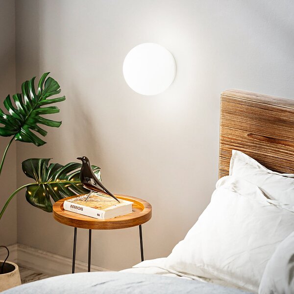 IDEAL LUX Ideal Lux stenska svetilka Mapa Ø 15 cm, G9, bela, steklo, krogla, zatemnjen, Bela, Dnevna soba / jedilnica, Steklo, Globus