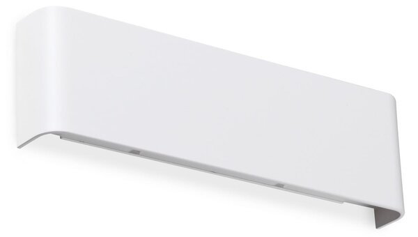 IDEAL LUX LED-stenna svetilka Delta, bela, širina 30 cm, 3.000 K, Bela, Dnevna soba / jedilnica, Aluminij, Sodobni, Stenska kotna