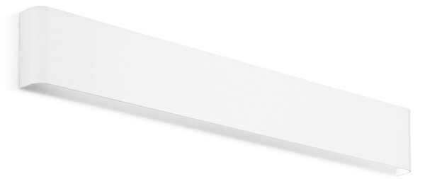 IDEAL LUX LED-stenna svetilka Delta, bela, širina 61 cm, 3.000 K, Bela, Dnevna soba / jedilnica, Aluminij, Sodobni, Stenska kotna