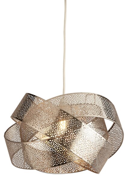 Searchlight Obesna svetilka Steffi, siva, kovina, Ø 35 cm, E27, zatemnjen, Siva, Dnevna soba / jedilnica, Kovina, Sodobni