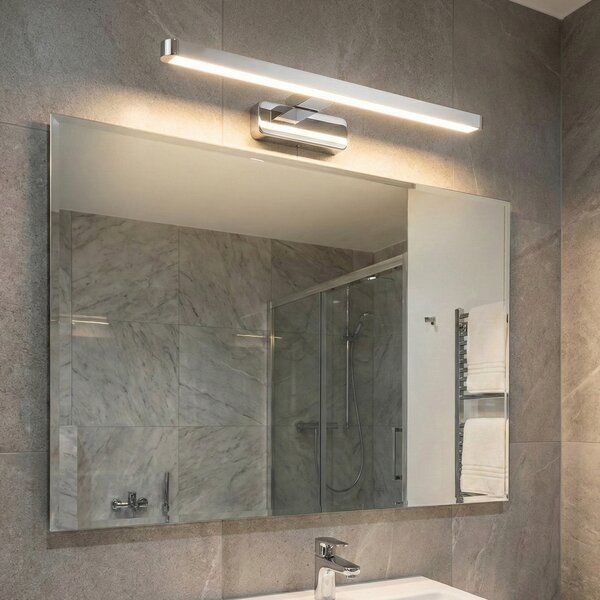 OSRAM LED stenska svetilka ORBIS DISC BAR, krom, 40 cm, IP44, CCT, Kovinska, Kopalnica, Aluminij, Sodobni