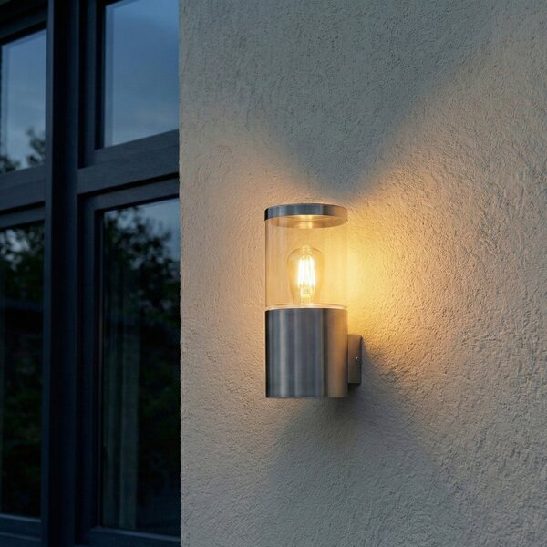 OSRAM zunanja stenska svetilka ENDURA CLASSIC EBRO, nerjaveče jeklo, IP44, zatemnjen, Kovinska, Nerjaveče jeklo, Sodobni
