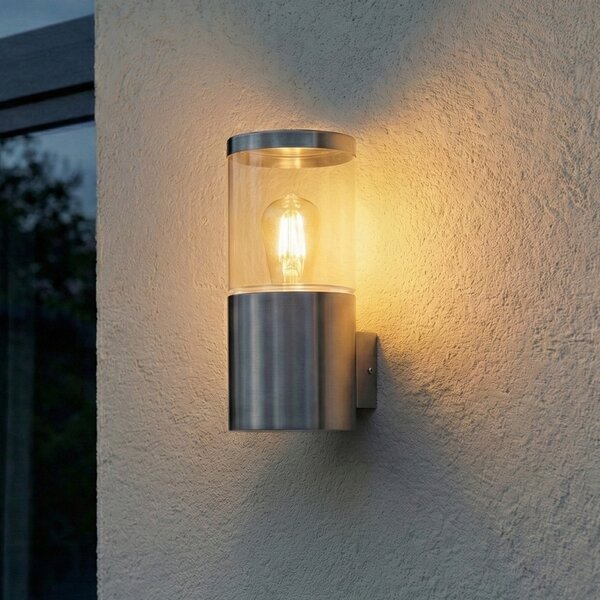 OSRAM zunanja stenska svetilka ENDURA CLASSIC EBRO, nerjaveče jeklo, IP44, zatemnjen, Kovinska, Nerjaveče jeklo, Sodobni