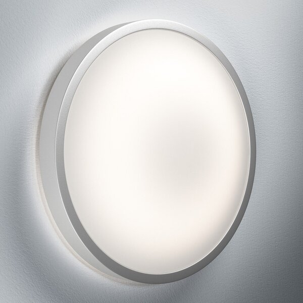 OSRAM LED stropna svetilka ORBIS, Ø 31 cm, daljinski upravljalnik CCT bela, zatemnjen, Bela, Dnevna soba / jedilnica, Aluminij, Sodobni