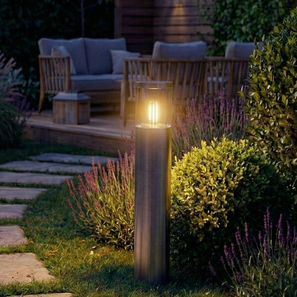 OSRAM žarnica z okovom ENDURA CLASSIC EBRO, nerjaveče jeklo, 49 cm IP44, zatemnjen, Kovinska, Nerjaveče jeklo, Sodobni