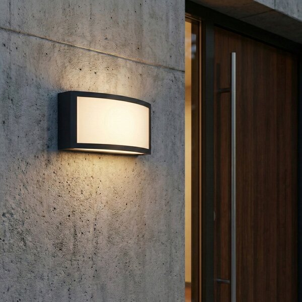 OSRAM zunanja stenska svetilka ENDURA CLASSIC CUADRA, temno siva, IP65, zatemnjen, Siva, Aluminij, Sodobni